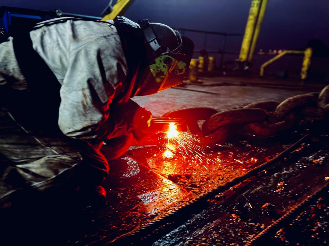 Mantención con soldador